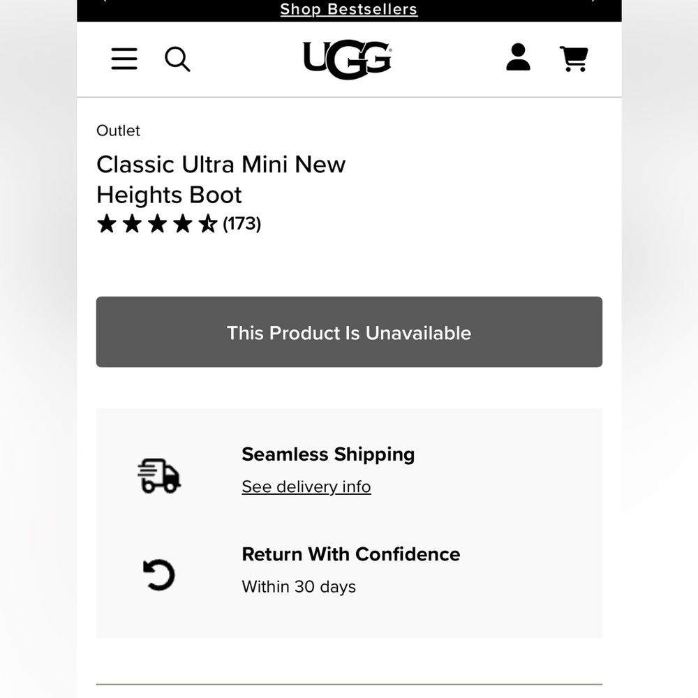 NWOT UGG Ultra Mini New Heights Boot - Picture 2 of 8